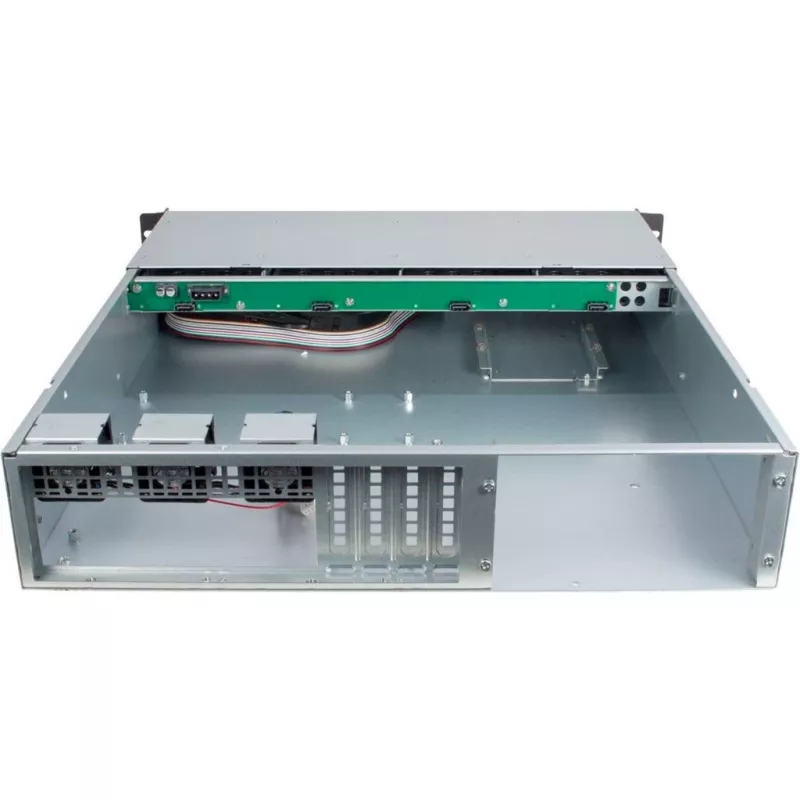 Serverio korpusas Inter-Tech 2U 2404L stelažinis juodas, pilkas