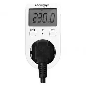 Energijos sąnaudų matuoklis AC RealPower EM-1 su LCD ekranu 16A