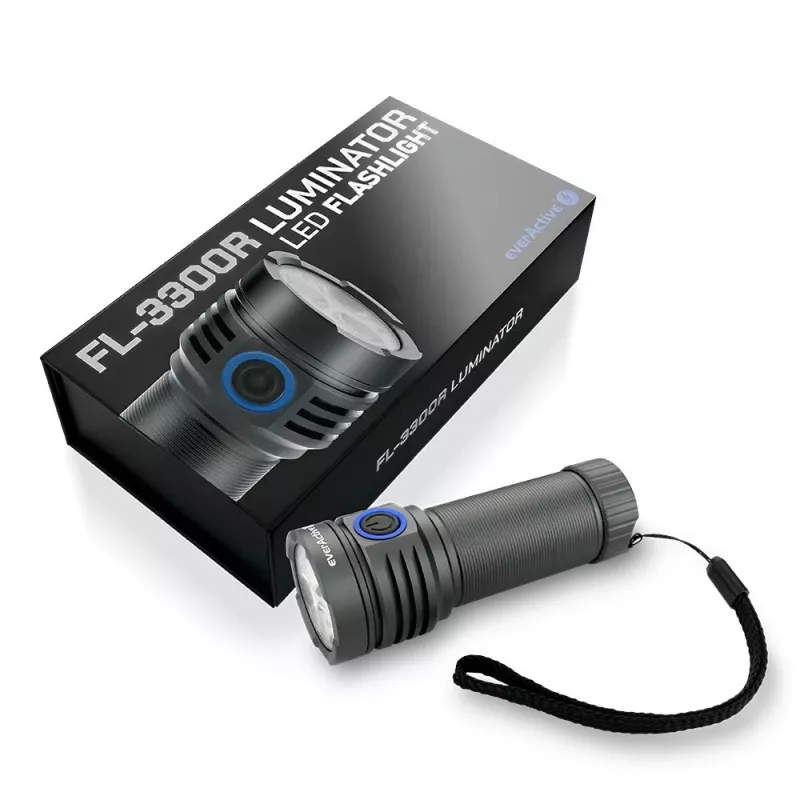 LED prožektorius everActive LUMINATO R FL-3300R — 3300 liumenų, įkraunamas