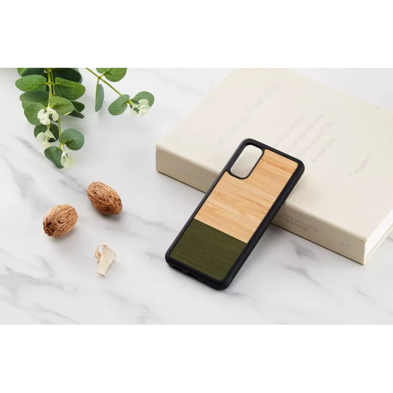Dėklas Samsung Galaxy S20 „Bamboo Forest“ juodas – medinis apsauginis užpakalinis dangtelis
