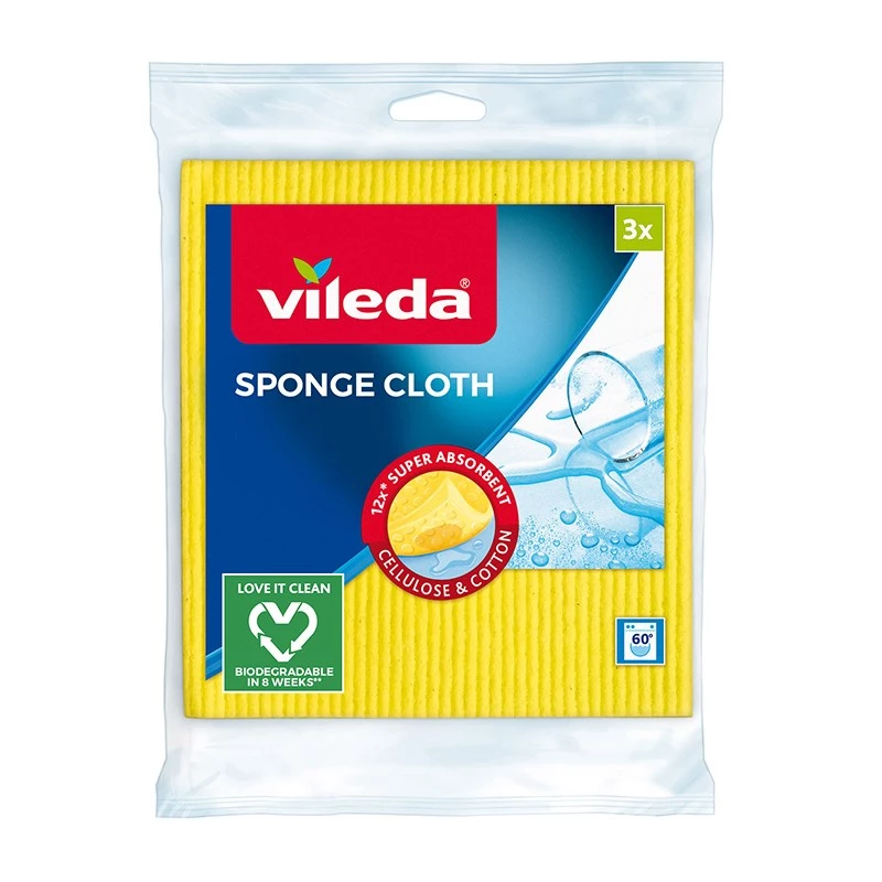 Vileda kempinė su šepetėliu 3 vnt.