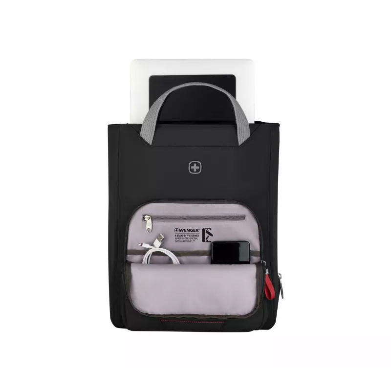 Moteriškas krepšys Wenger SwissGear Motion Vertical Tote 39,6 cm 15,6 colio juodas