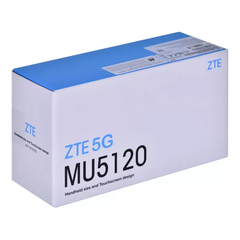 Nešiojamas 5G modemas ZTE MU5120 su jutikliniu ekranu, 9800 mAh baterija, Qualcomm SDX62, dviejų juostų Wi‑Fi, iki 64 įrenginių