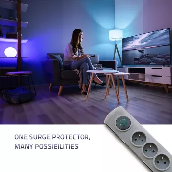 Apsauginis filtras Qoltec 50163 pilkas 4 kištukiniai lizdai 230V 1.5m