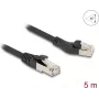 DeLOCK RJ45 Cat.8.1 tinklo kabelis 45° kairiu kampu 5 m juodas