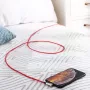 USB į Lightning laidas Aukey CB-AL01 Raudonas – Nailono pintas laidas Apple įrenginiams