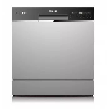 Įmontuojamas indaplovė Toshiba DW-08T2EE(S)-PL — 8 komplektų, F energijos klasė, 49 dB, 55×59×50 mm