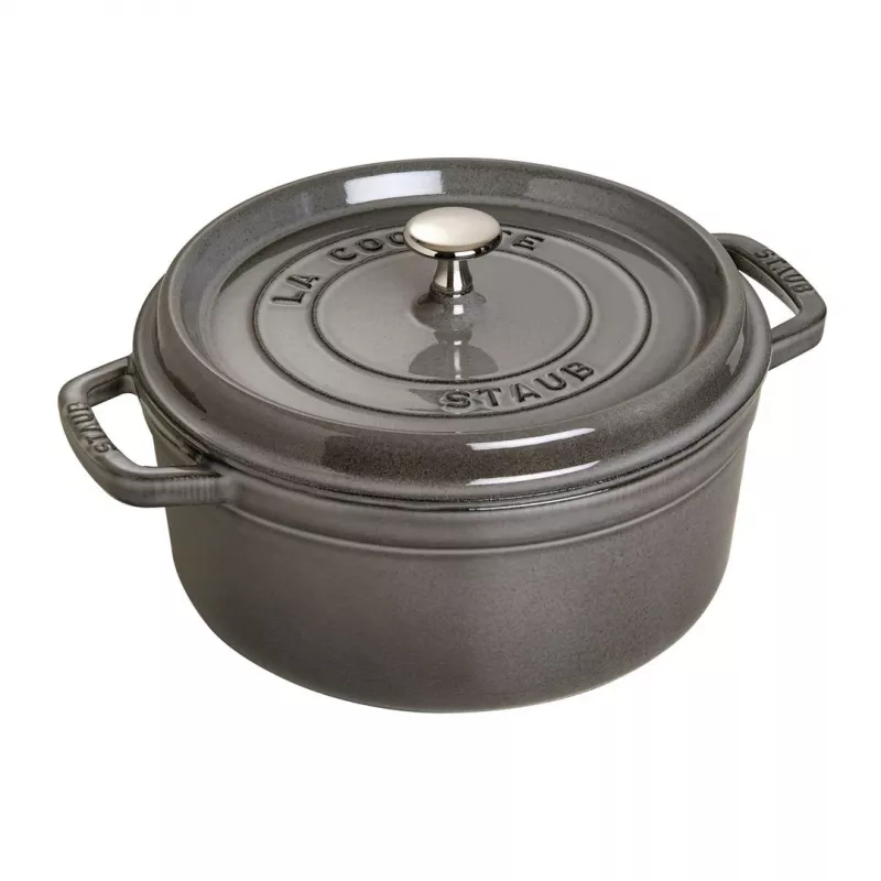 Staub 40509-312-0 puodas 5,25 L Apvalus Graphite, Pilka