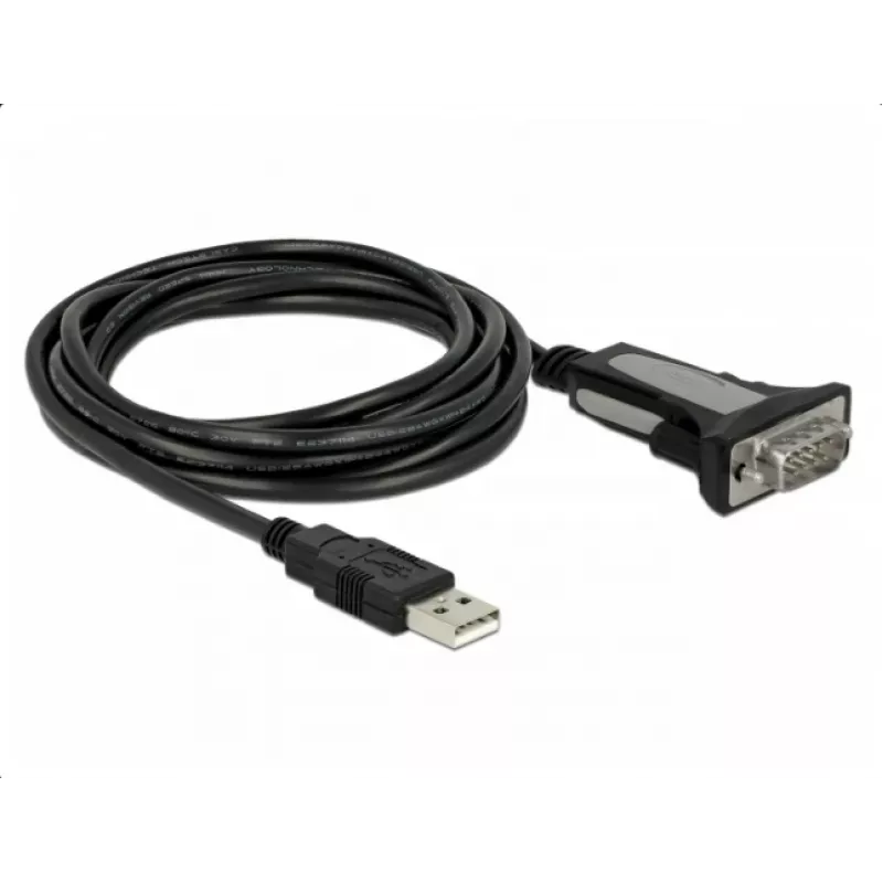 DELOCK adapteris USB 2.0 Tipo-A į 1 x Serijinį RS-232 DB9 3 m