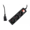 Gembird EG-PSU3F-01 apsauginis filtras nuo viršįtampių, juodas, 3 AC lizdai, 230 V, 0,6 m