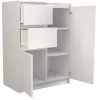 Komoda Top e shop 2D2S BIEL – 2 stalčiai, balta, 700×400×970 mm, medžio drožlių plokštė