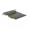 PCIe sąsajos plokštė DeLOCK 89888, 4x M.2 SATA