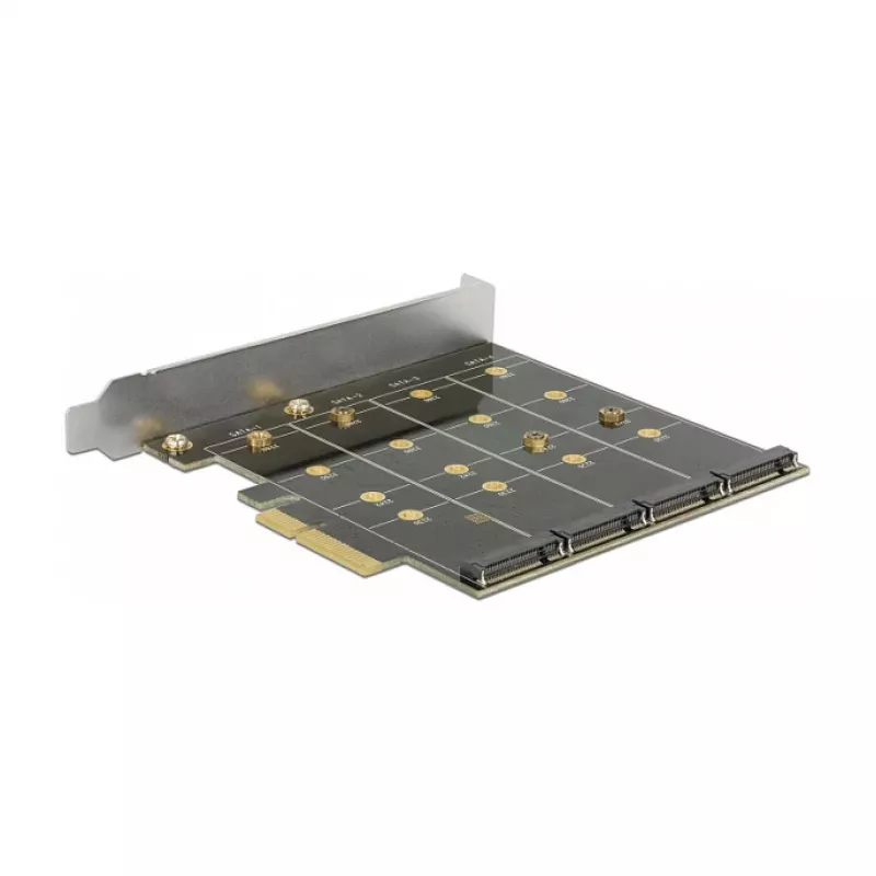 PCIe sąsajos plokštė DeLOCK 89888, 4x M.2 SATA