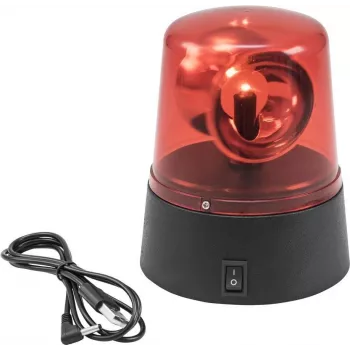 LED mini policijos švyturėlis EUROLITE 50603662 raudonas – įkraunamas per USB, kompaktiškas įspėjamasis žibintas