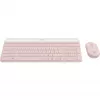 Belaidis klaviatūros ir pelės rinkinys Logitech Slim Wireless Combo MK470, QWERTY, rožinis (920-011314)