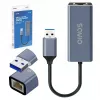 Tinklo adapteris SAVIO AK-83 USB-A į RJ-45, 5 Gbit/s, juodas