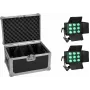 LED šviestuvų rinkinys EUROLITE CLS-9 QCL RGB/WW 9x7W