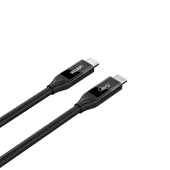 USB-C laidas Unitek C14100ABK01-2M — 2 m, 100 W galios tiekimas, 40 Gbps duomenys
