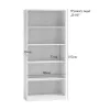 Biuro spintelė knygoms Top e shop R80 SONOMA, ąžuolo spalva, 5 lentynos, 800×300×1820 mm