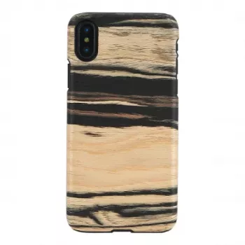 Dėklas išmaniesiems telefonams man and wood, skirtas iPhone X/XS – baltas juodmedis su juodais akcentais