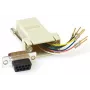 Lyties keitiklis MicroConnect SAD008 — RJ45 moteriškas į DB9 moterišką, smėlio spalvos