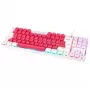Mechaninė žaidimų klaviatūra GAMIAC TKL90G su Kailh Red jungikliais, be skaičių bloko, balta/raudona