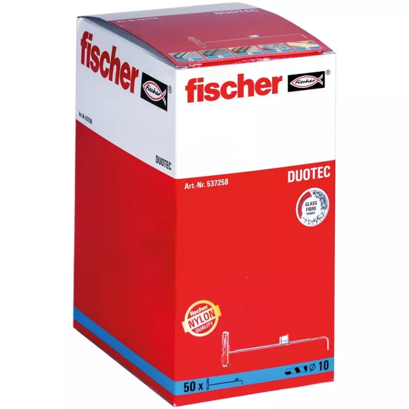 Fischer 537258 sraigtinis inkaras / sieninis kaištis 50 vnt. Sraigtų ir kaiščių rinkinys 50 mm