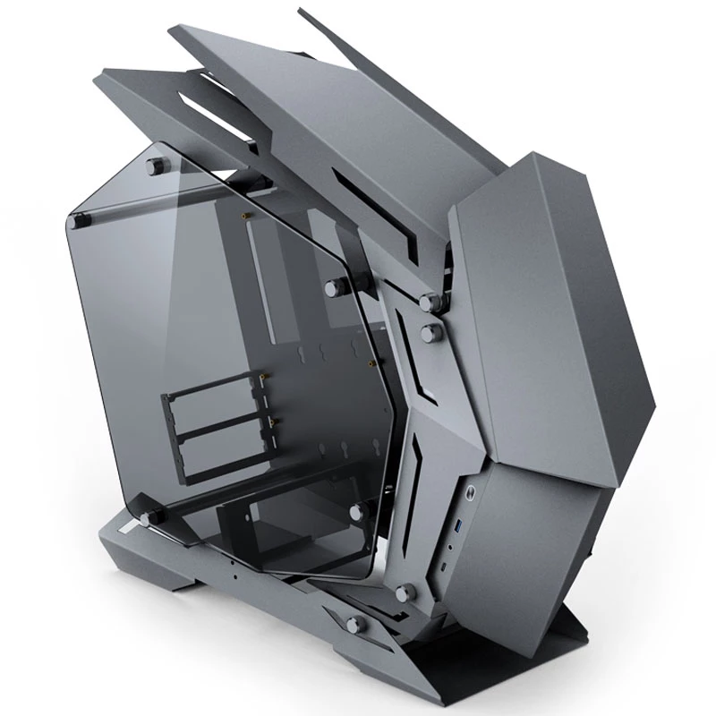 Jonsbo MOD3 Mini Micro-ATX korpusas su vitrininiu grūdintu stiklu - Pilka - Bokštinis