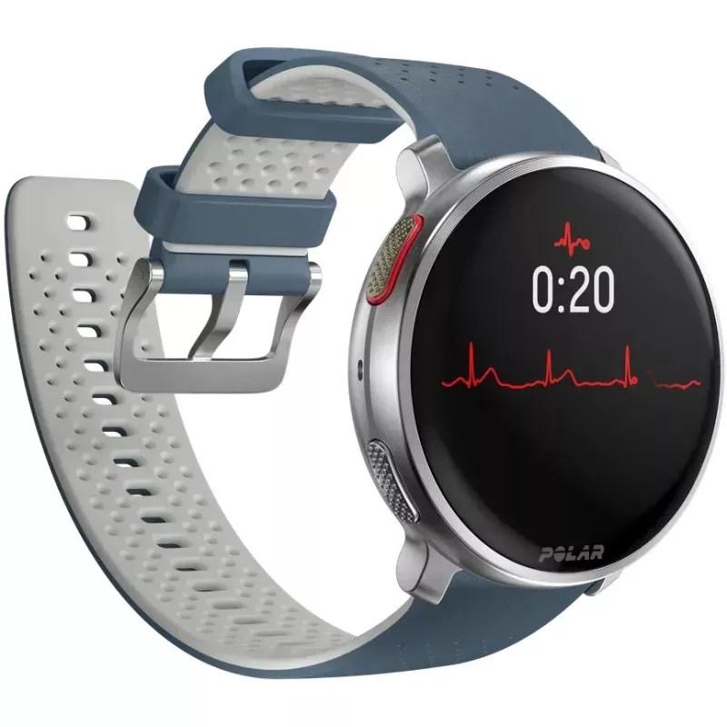 Polar Vantage V3 - Aliuminis - Sportinis laikrodis su dirželiu - Silikoninis - Ekranas 3,5 cm (1,39 col.) - 32 GB - Bluetooth - 57 g - dangaus mėlyna (900108892)