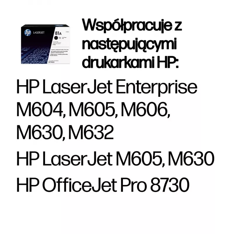 HP 81A Original juodas lazerinio spausdintuvo kasetė, 10500 puslapių, juoda, 1 vnt.