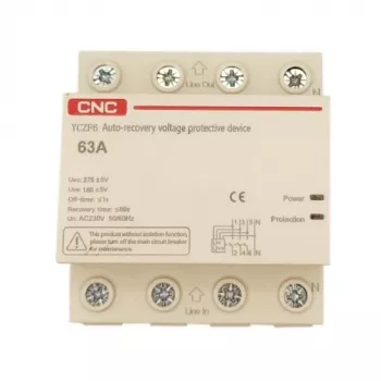 Apsauginis jungiklis su įtampos ir nuotėkio apsauga CNC EL240319 3P+N 63A 230V