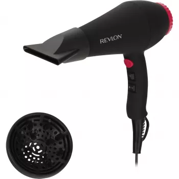 Plaukų džiovintuvas REVLON RVDR5251E 2000 W, joninis, 3 šilumos lygiai, 2 greičiai, šalto oro mygtukas – Juoda/Rožinė