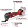 Daugiafunkcis įrankis EINHELL TP-MG 18 Li BL Solo — 18 V Li‑Jon, šlifavimas, poliravimas, pjovimas, 1,08 kg, juoda/raudona
