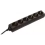 Power strip AS Schwabe 11632 juoda su apsauginiais kontaktais, be jungiklio