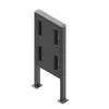 Lauko informacinis kioskas Edbak POK101 plieninis juodas portretinis 862x200x1981 mm
