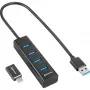 Sharkoon USB 3.2 Gen 1 Type-C sąsajos šakotuvas 5000 Mbit/s juodas