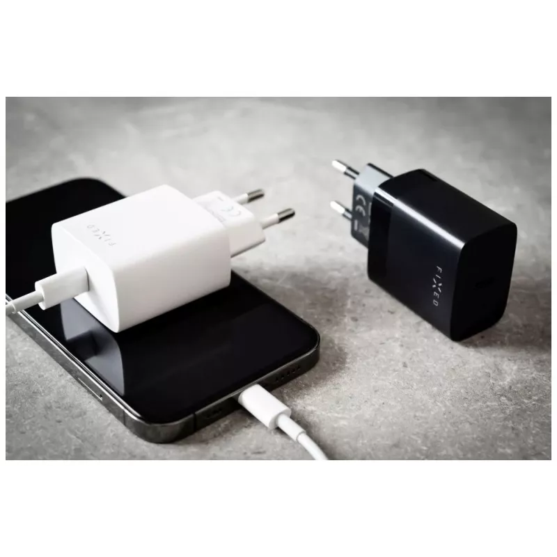 Kelioninis USB-C įkroviklis FIXED FIXC20N-C-WH 20W baltas