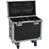 Flightcase Roadinger 2x TMH-B120 su ratukais – dvigubas stelažinis apsauginis dėklas dviems TMH-B120 įrenginiams