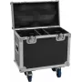 Flightcase Roadinger 2x TMH-B120 su ratukais – dvigubas stelažinis apsauginis dėklas dviems TMH-B120 įrenginiams