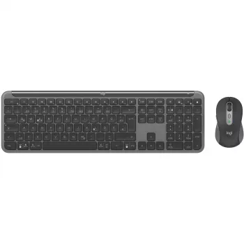Logitech 920-012483 belaidė klaviatūra su pele, RF + Bluetooth, QWERTZ vokiškas išdėstymas, grafito spalva