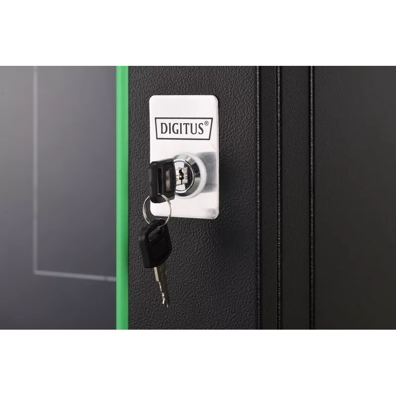 Sieninis stovo korpusas DIGITUS Dynamic-N 12U, 600x450 mm (PxG), IP20, su raktiniu užraktu, nesurinktas