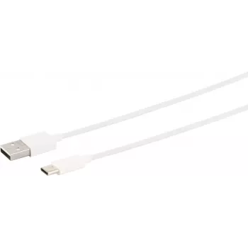 USB laidas S/CONN 14-13041 USB 2.0 1 m USB A USB C Baltas