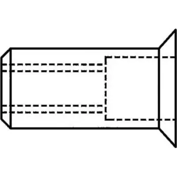 Nerūdijanti veržlė GESIPA M6 9×17 mm skirta 1,5–4,5 mm storio medžiagoms