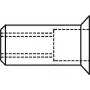 Nerūdijanti veržlė GESIPA M6 9×17 mm skirta 1,5–4,5 mm storio medžiagoms