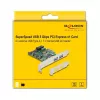 DeLOCK PCI Express x1 kortelė su 2 x USB 3.2 Gen 1 Type-A ir 1 x vidine 19 kontaktų jungtimi