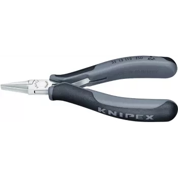 Knipex elektronikos replės, bendras ilgis 115 mm, ESD, plokščiais plačiais nasrais, veidrodiniu poliravimu, forma 1