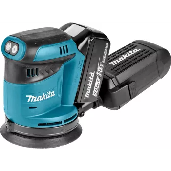 Makita DBO180RTJ - atsitiktinis orbitinis šlifuoklis - Belaidis - 125 mm - 2 baterijos - 18 V (DBO180RTJ)