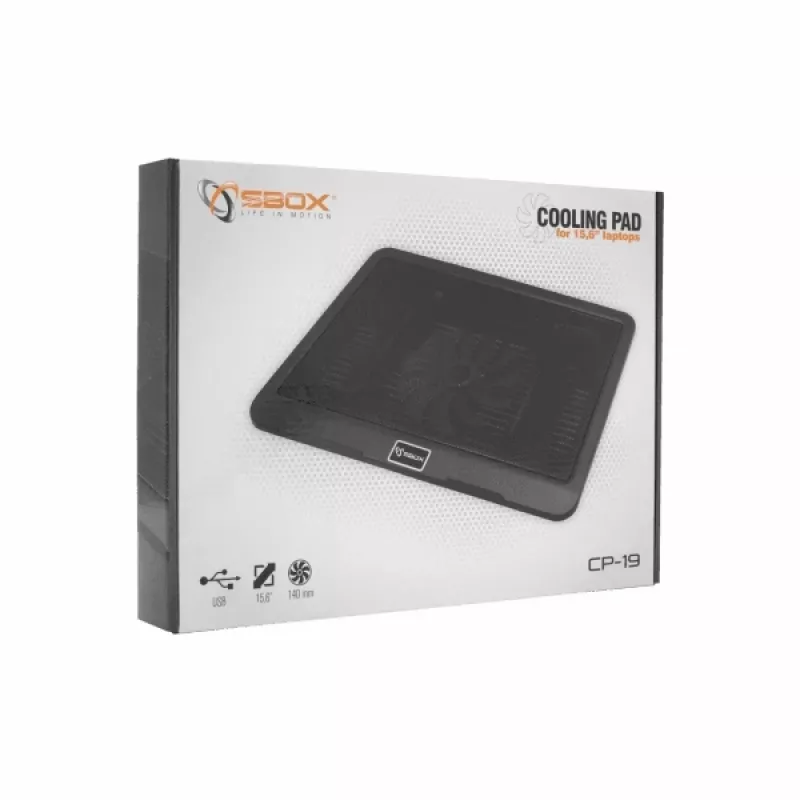 Sbox CP-19 Aušinimo pagrindas 15,6 colių nešiojamiesiems kompiuteriams