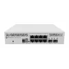 Valdomas L3 jungiklis MikroTik CRS310-8G+2S+IN — 8× 2.5G RJ-45, 2× SFP+, PoE, 1U stovo montavimui, baltas