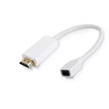 MicroConnect HDMMDP aktyvusis Mini DisplayPort–HDMI adapteris, Mini DP lizdas – HDMI kištukas, 0,1 m, baltas